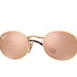 New Ray Ban Oval Flat Lense in Copper Flash